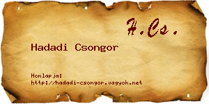 Hadadi Csongor névjegykártya